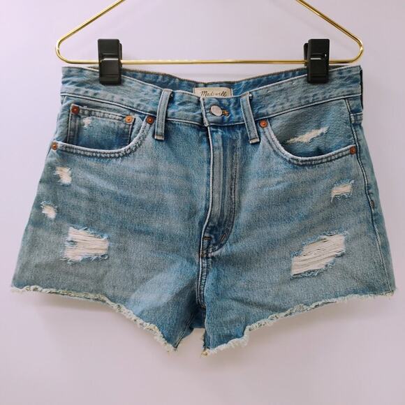 Madewell Relaxed Denim Shorts in Renfield Wash: Destructed Edition high waisted - Picture 8 of 16